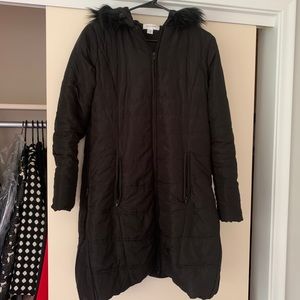 Motherhood Maternity Long Puffer Winter Coat